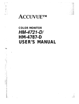 Hitachi Accuvue HM-4787-D User manual