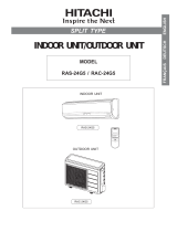 Hitachi RAC-18G5 User manual