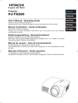 Hitachi PJ-TX200 User manual