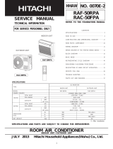 Hitachi RAC-50FPA User manual