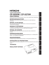 Hitachi CP-X275W User manual