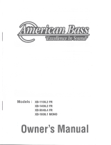 AMERICAN BASS XD-1100.2 FR Owner's manual