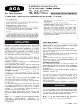 AGA GE Installation Instructions Manual