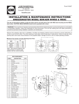 ACME BreezeMaster BDR36 W/WSS Installation & Maintenance Instructions Manual