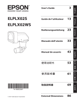 Epson ELPLX02S Ultra Short Throw Lens User guide