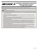 Code 3 2021 Tahoe Side Mirror Bracket Install Instructions