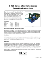 UVP B-100 UV Lamp Operating instructions