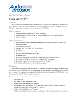 Audio Precision Lynx Aurora Setup Manual