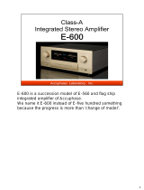 Accuphase E-600 User manual