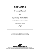 Advanced Technology Video QuadraSplit 421SS Owner's Manual And Operating Instructions