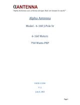 Alpha Antenna 6‐160 J‐Pole Sr User manual