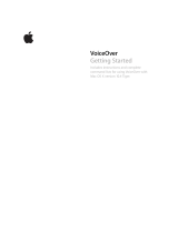 Apple VoiceOver Quick start guide