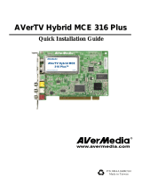 Avermedia AVerTV Hybrid MCE 316 Plus Quick Installation Manual