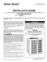 American Standard 4A7A4018C Installer's Manual