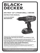 Black & Decker BDCDHP220SB-2 User manual