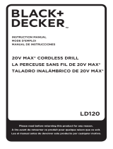 BLACK DECKER LD120 20V Max Cordless Drill User manual