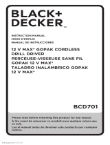 BLACK+DECKER BCD701 User manual