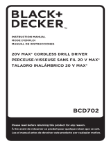 BLACK+DECKER BCD702 User manual