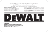 DeWalt DWP849X User manual