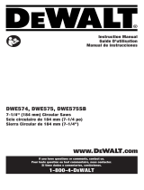 DeWalt DWE575SB 15A Lightweight  Owner's manual