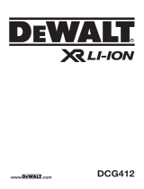 DeWalt DCG412 User manual
