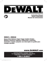 DeWalt 5in ANGLE GRINDER DWTDW831 Owner's manual