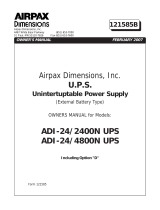 Airpax Dimensions ADI-24/2400N Owner's manual