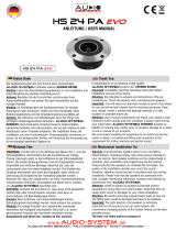 Audio System HS 24 PA EVO User manual