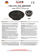 Audio System Helon-PA Series User manual