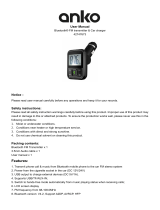 Uniq Bluetooth FM Transmitter & Car Charger User manual