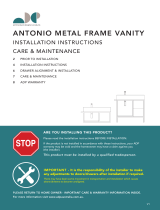 Adp ANTONIO METAL FRAME VANITY Installation Instructions Care & Maintenance