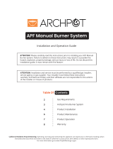 ARCHPOT APF Operating instructions