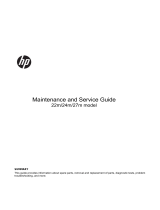 HP Value 21-inch Displays User guide