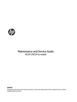 HP Healthcare Edition HC241 Clinical Review Monitor User guide