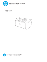 HP LaserJet Pro M14-M17 Printer series User manual
