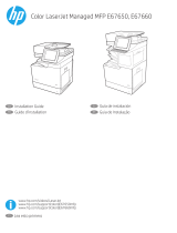 HP Color LaserJet Managed MFP E67660 series Installation guide