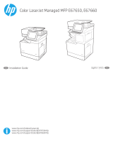 HP Color LaserJet Managed MFP E67660 series Installation guide
