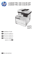 HP LaserJet Pro 300 color MFP M375 Installation guide