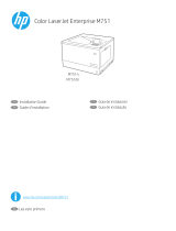 HP Color LaserJet Enterprise M751 Printer series Installation guide