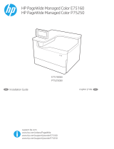 HP PageWide Managed Color P75250 Printer series Installation guide
