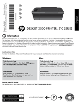 HP Deskjet 2000 Printer series - J210 Reference guide