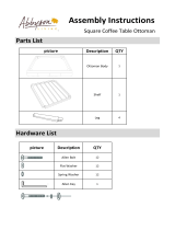 Abbyson Square Coffee Table Ottoman Assembly Instructions