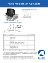 ALLIED MEDICAL Varilite Icon Mid Back Setup Manual