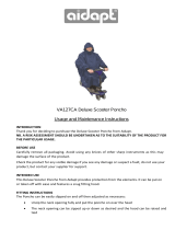 Aidapt Deluxe Scooter Poncho VA127CA Usage And Maintenance Instructions
