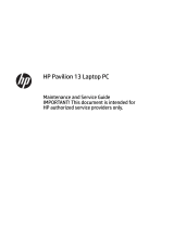 HP Pavilion 13-an0000 Laptop PC series User guide