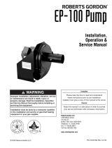 Roberts Gordon EP-100 Vacuum Pump Installation guide