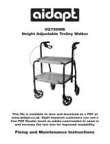 Aidapt VG798WB Height Adjustable Trolley Walker User manual