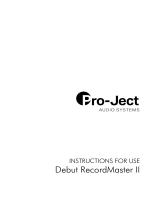 Pro Ject AUDIO SYSTEMS Debut RecordMaster II User manual