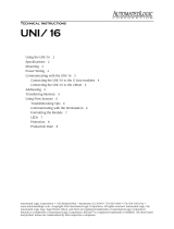 Automated Logic UNI/16 Technical Instructions