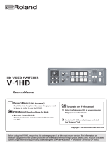 Roland V-1HD Owner's manual